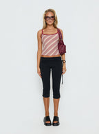 Cosmology Knit Contrast Detail Top Multi Stripe