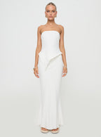 Mercer Linen Blend Maxi Skirt White