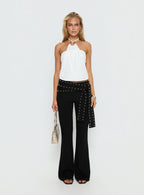 Hedlea Draped Ring Detail Top White