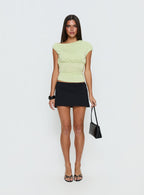 Emelyne Cinched Waist Top Pistachio