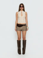 Quinbie Lace Sleeveless Top Cream