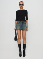 Elaia 3/4 Sleeve Top Black
