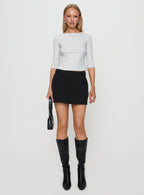 Elaia 3/4 Sleeve Top Grey Marle