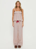 Chill Club Sleep Relaxed Pants Red / White Stripe