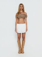 Ode To Love Mini Skort White