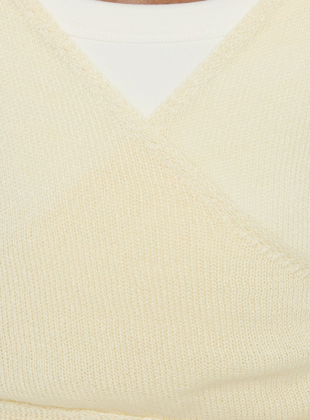 Tonee Sheer Wrap Knit Cardigan Butter Cream