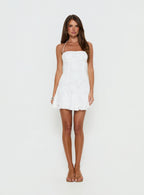 Delamere Mini Dress White Burnout