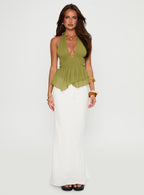 Lay It Halter Top Green