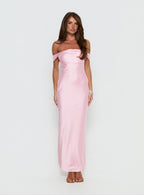 Azura Off The Shoulder Maxi Dress Pink