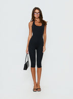 Daily Define 3/4 Capri Jumpsuit Black