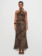 Eleganza Maxi Skirt Leopard Petite