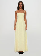 South Of France Maxi Dress Yellow