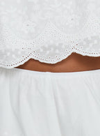 Madison Avenue Embroidered Detail Top White