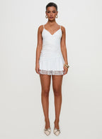 Love Is Alive Lace Mini Dress White