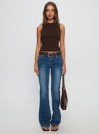 Georgetta Bust Detail Cami Top Brown