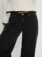 Lando Low Rise Straight Leg Jeans Washed Black