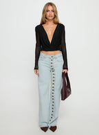 Penny Mid Rise Straight Leg Jeans Light Denim