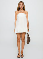 Gypsea Strapless Swing Mini Dress White