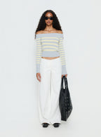 Hereos Mid Rise Baggy Leg Jeans White