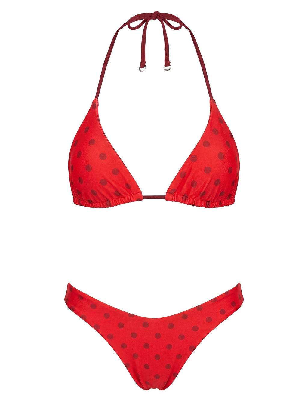 Jenner Reversible Bikini Bottom Red Polka