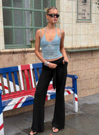 Odena Layered Sequin Cami Top Blue