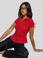 Cottesloe Blouse Top Red