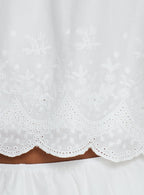 Madison Avenue Embroidered Detail Top White