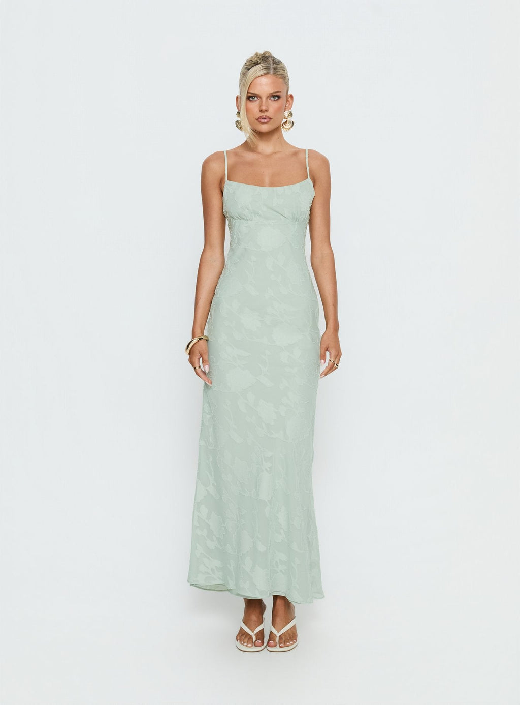 Avienna Maxi Dress Sage Burnout