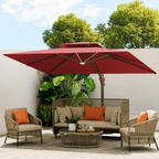 Cantilever Outdoor Patio Umbrella with Led Lights
