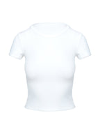 Baseline Scoop Rib Tee White