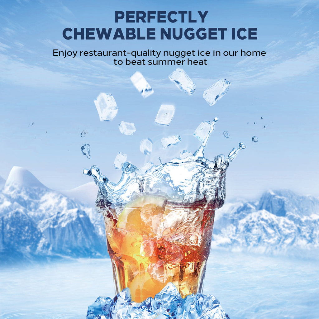🏆 44 lbs of Soft Crunchable Ice Daily – Countertop Nugget Ice Maker with Dispenser | Perfect for Drinks, Smoothies & More 🍹✨