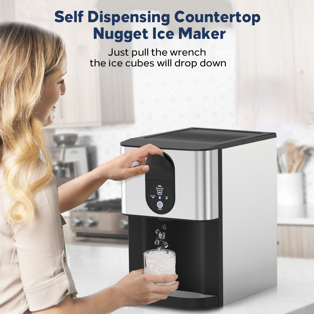 🏆 44 lbs of Soft Crunchable Ice Daily – Countertop Nugget Ice Maker with Dispenser | Perfect for Drinks, Smoothies & More 🍹✨