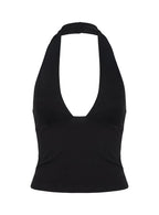 Daily Define Halter Tank Top Black