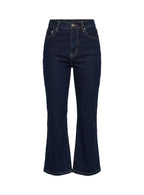 Cindee High Rise Cropped Jeans Raw Indigo