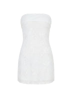 Graces Strapless Mini Dress White