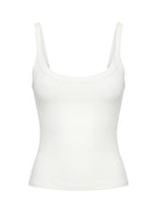 Kasper Cinched Longline Tank Top White