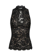 Quinbie Lace Sleeveless Top Black
