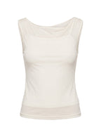 Skaia Layered Sheer Top Cream