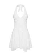 Valorie Halter Mini Dress White