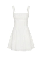 Xanthus Embroidered Mini Dress White
