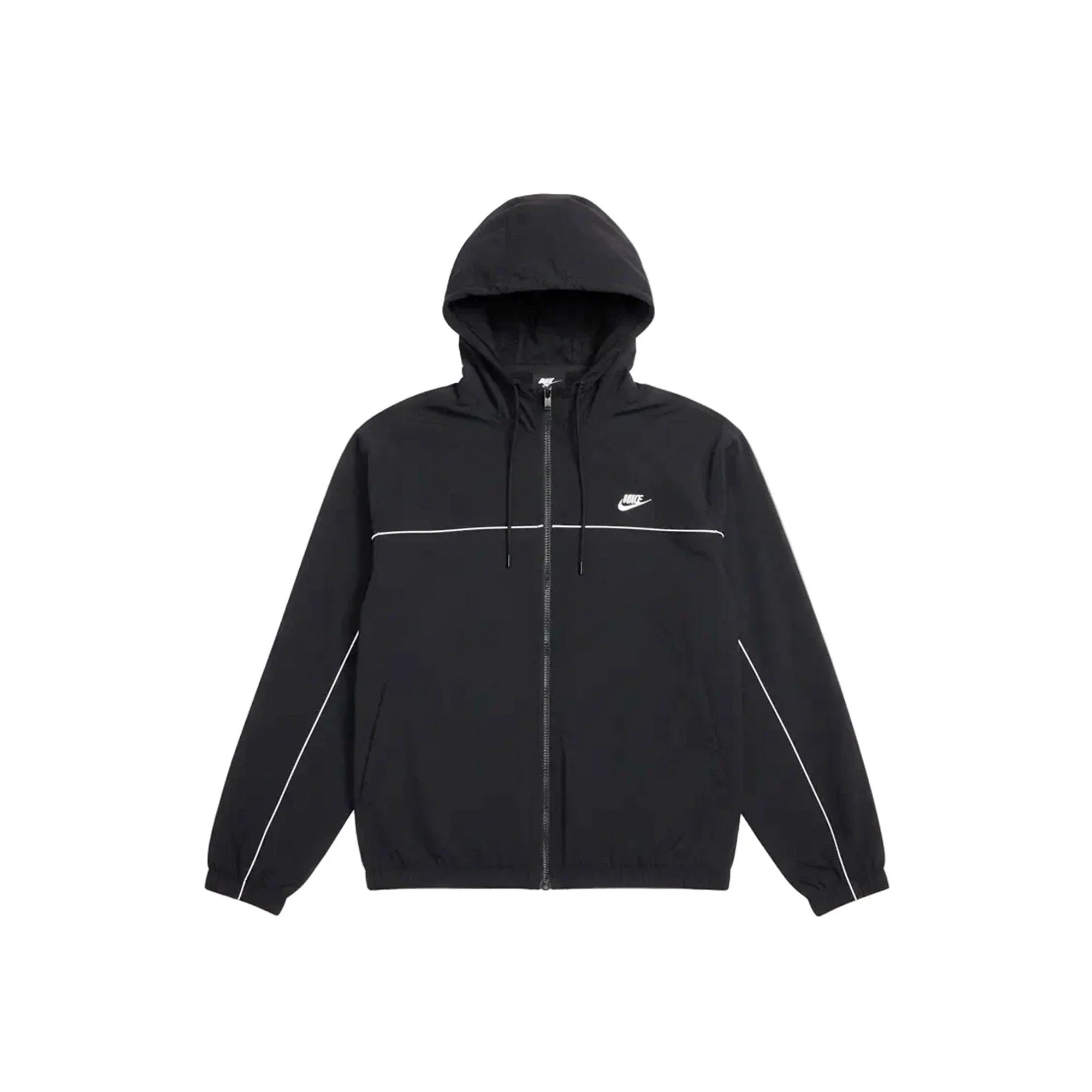 Nike Club Hooded Jacket 'Black / White'