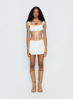 Nyelle Micro Crop Top White