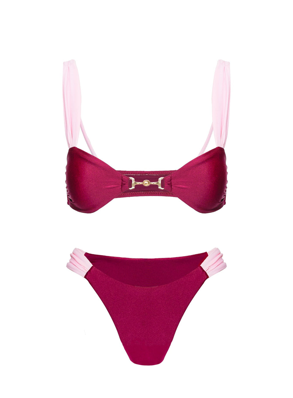 Siamese Bikini Top Red / Pink