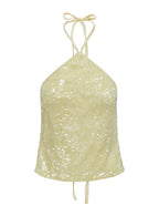 Sun Salutations Halter Top Yellow