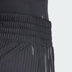 Women's adidas Pacer All Gym Seasonal Rib High-Rise Tonal 3-Stripes Shorts