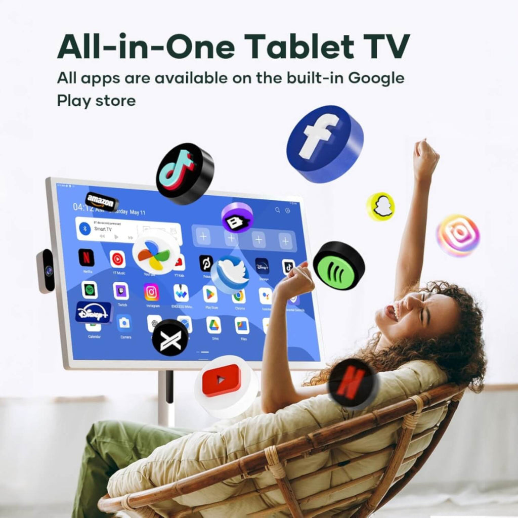 Wireless Cordless TV - Anywhere Touchscreen on Wheels